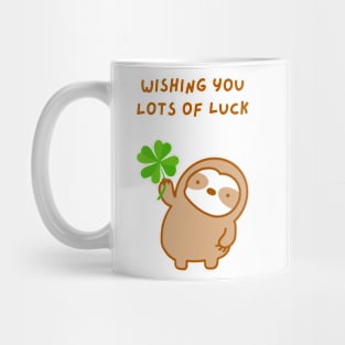 Wishing You Lots of Luck Clover Sloth Mug